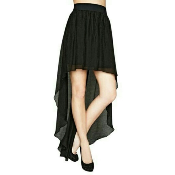 BCBG Generation Black High-Low Skirt - Picture 1 of 5